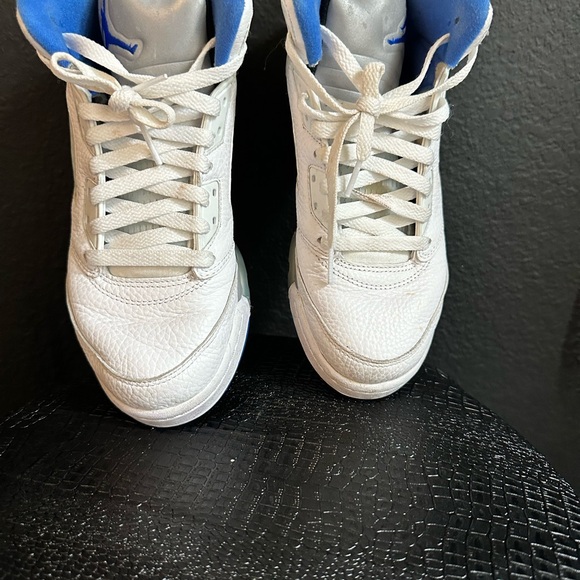 White and Blue Sneakers - Picture 3 of 3